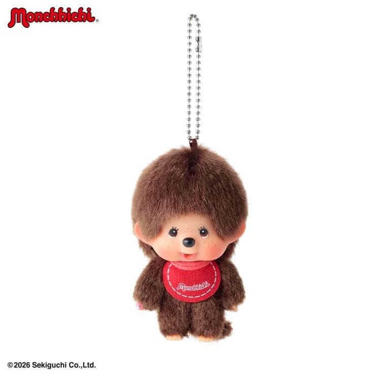 Big-face SS Monchhichi keychain with an oversized head
